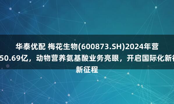 华泰优配 梅花生物(600873.SH)2024年营收250.69亿，动物营养氨基酸业务亮眼，开启国际化新征程